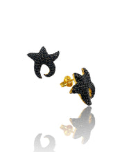 Black Onyx Starfish Earrings