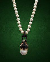 Baroque Pearl Black Panther Pendant Necklace