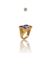 Blue Topaz Amethyst Citrine Garnet Ring