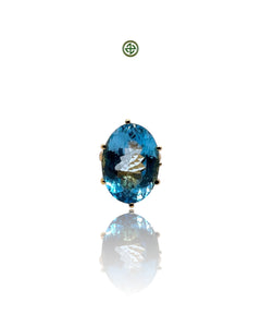 Blue Topaz Aqua Marine Ring