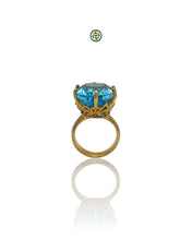 Blue Topaz Aqua Marine Ring