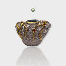 Blue Topaz Natural Multi-Stone Ring