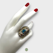 Blue Topaz Natural Multi-Stone Ring