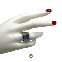 Blue Topaz Silver Ring