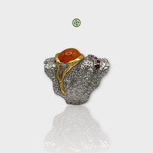 Carnelian Natural Stone Silver Ring