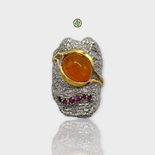 Carnelian Natural Stone Silver Ring
