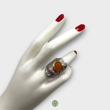 Carnelian Natural Stone Silver Ring