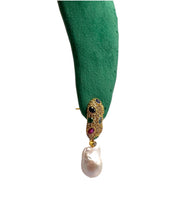 Champagne Pavé Baroque Pearl Multi-Stone Drop Earrings