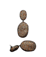 Champagne Pavé Stone Drop Earrings