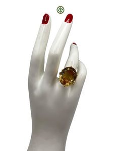 Citrine Amethyst Ring