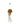 A citrine stone with green and white enamel detailing, set on a gold vermeil band, reflecting on a white surface.
