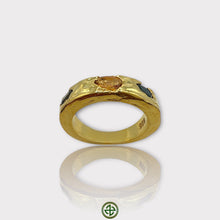 Citrine Green Tourmaline Peridot Borz Multi-Stone Ring