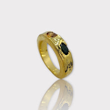 Citrine Green Tourmaline Peridot Borz Multi-Stone Ring