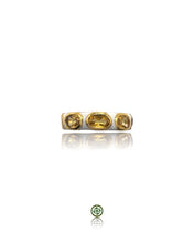 Citrine White Enamel Eternity Ring