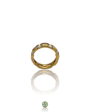 Citrine White Enamel Eternity Ring
