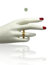 Citrine White Enamel Eternity Ring