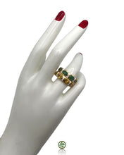 Citrine White Enamel Eternity Ring