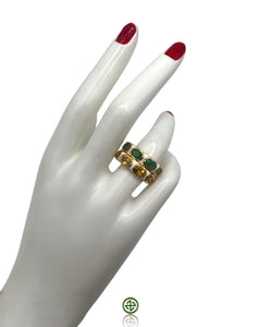 Citrine White Enamel Eternity Ring
