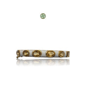 Citrine & White Enamel Gold Vermeil Bracelet