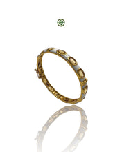 Citrine & White Enamel Gold Vermeil Bracelet