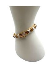 Citrine & White Enamel Gold Vermeil Bracelet