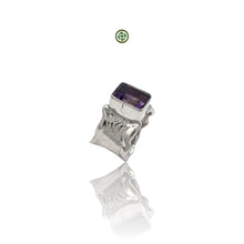 Cushion Cut Amethyst Quartz Gemstone Ring