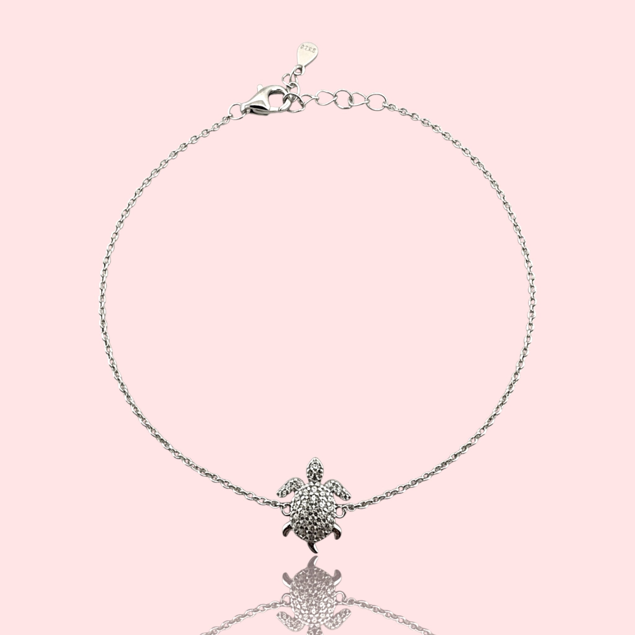 18K Gold Vermeil Turtle Bracelet | 925 Sterling Silver Adjustable Bracelet 20.5cm