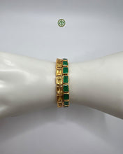 Emerald Cut Green Onyx Bracelet