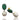 Emerald Green Pavé & Baroque Pearl Drop Earrings