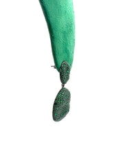 Emerald Green Pavé Drop Earrings