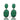 Emerald Green Pavé Drop Earrings