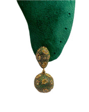 Emerald Green Pavé Peridot Drop Earrings