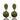 Emerald Green Pavé Peridot Drop Earrings