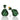 Emerald Green Pave Yellow CZ Drop Earrings