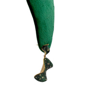 Emerald Green Pave Yellow CZ Drop Earrings