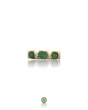 Emerald White Enamel Eternity Ring