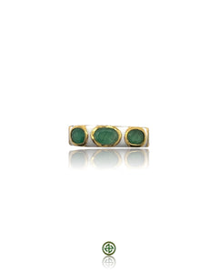 Emerald White Enamel Eternity Ring