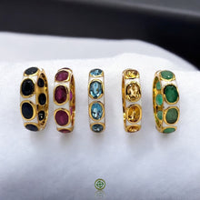 Sapphire White Enamel Eternity Ring
