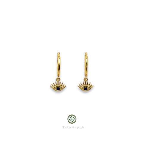 Eyelash Lucky Eye Earrings