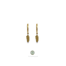 Feather Hoop Earrings