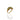 Angled view of the five peridot ring in 18K gold plated silver