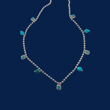 opal turquoise necklace, turquoise charm necklace, friendship necklace, opal necklace, dainty gemstone necklace, minimalist turquoise jewelry, sterling silver gemstone necklace, gold vermeil necklace, turquoise drop necklace, meaningful jewelry gift