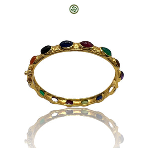 Multi-Colour Gemstone Gold Vermeil Bracelet