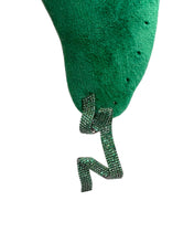 Geometric Emerald Green Pavé Earrings