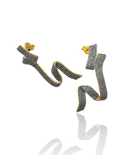 Geometric White Pavé Earrings