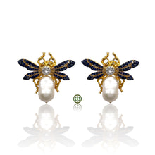 Gnat Baroque Pearl Bug Earrings