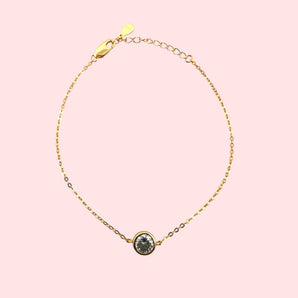 Elegant AAA grade zirconia bracelet in 18K gold vermeil or 925 sterling silver. Adjustable 17cm + 3.5cm extension. Minimalist everyday sparkle.