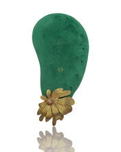 Golden Bloom Peridot Green Earrings