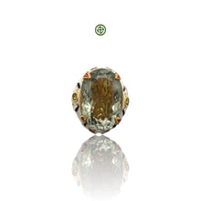 Green Amethyst Gold Vermeil Ring