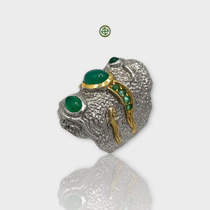 Green Onyx Silver Ring